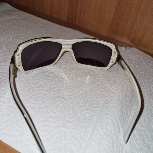 Sunglasses used, black and purple