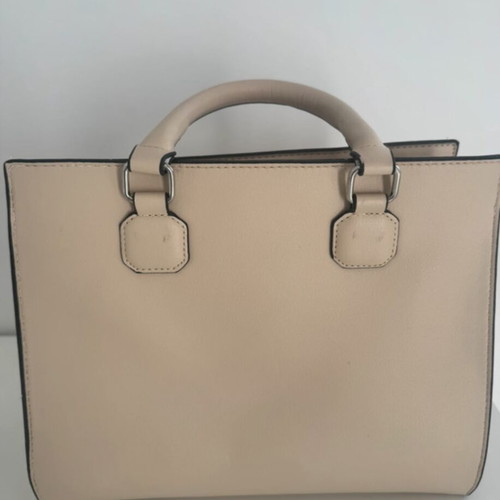 Bershka handbag used, beige with scarf on handle