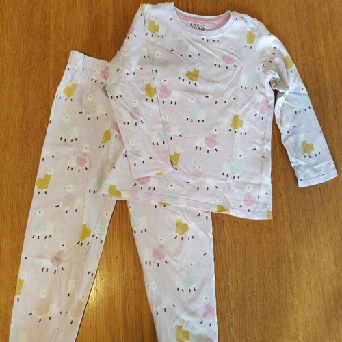 Marks & Spencer thin girls' pajamas used, size 5-6 years 110-116 cm