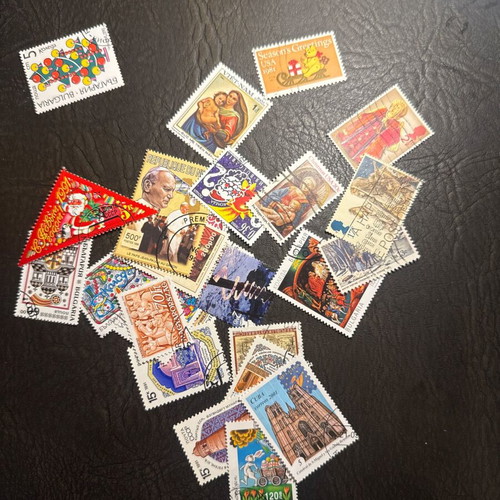Vintage stamp collection new, Christmas and artistic themes