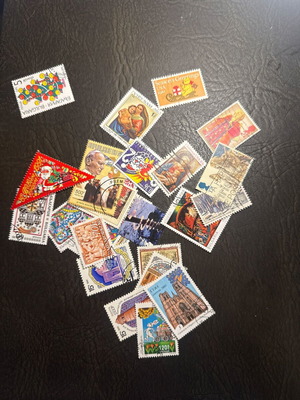 Vintage stamp collection new, Christmas and artistic themes