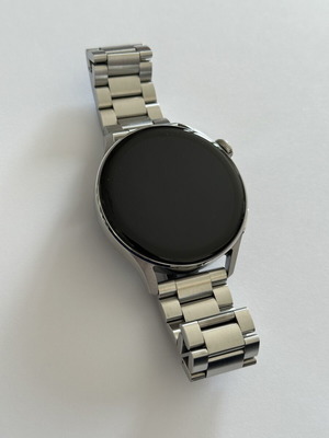 Huawei Watch 3 Elite από ανοξείδωτο ατσάλι 46mm σαν καινούργιο με eSIM και παλμογράφο
