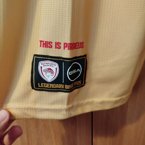 Olympiacos basketball jersey large, new, 100 years logo