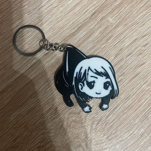 Jujutsu Kaisen Nobara Kugisaki Keychain new, black and white