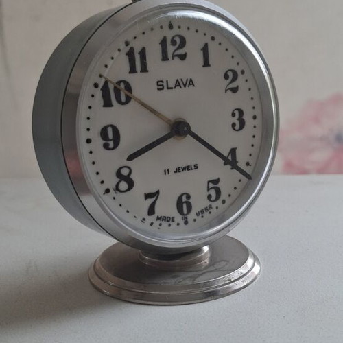 Slava CCCP Alarm Clock Retro 1970 Like New