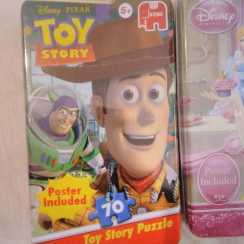 Disney puzzles new, pack of 4 with 70 pieces each