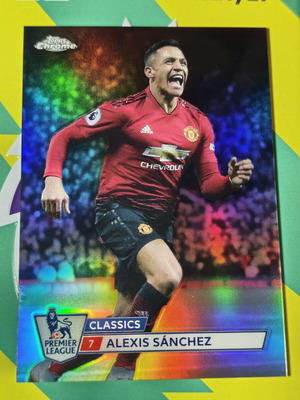 Topps Premier League 2026/27 Alexis Sánchez Chrome Classics Rainbow Refractor κάρτα