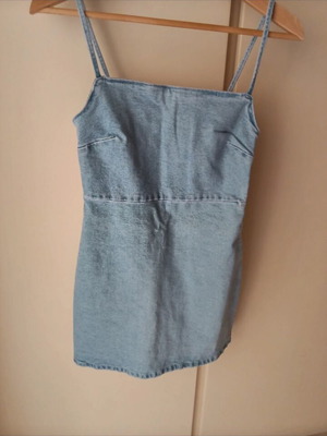 Denim dress Zara size M/38 like new, blue, 80cm length