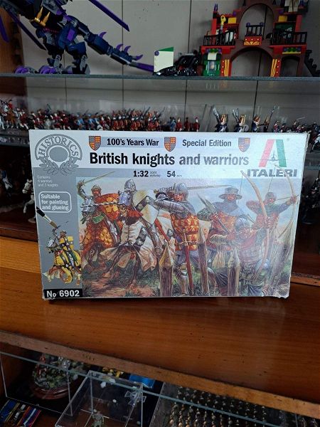  figoures  klimakas 1/32  Italeri 6902 100's Years war: English knights with horses and archers