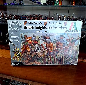 Φιγούρες  κλίμακας 1/32  Italeri 6902 100's Years war: English knights with horses and archers