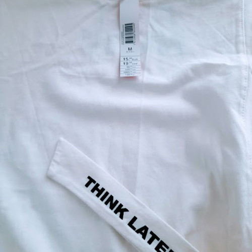 White T-shirt size M new 100% cotton
