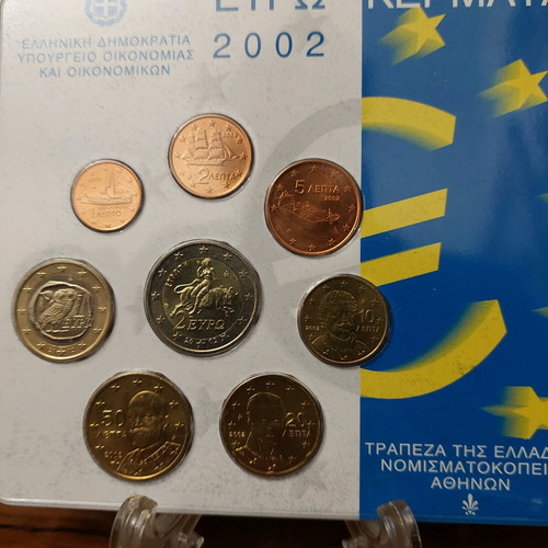 Blister euro 2002 new from Bank of Greece