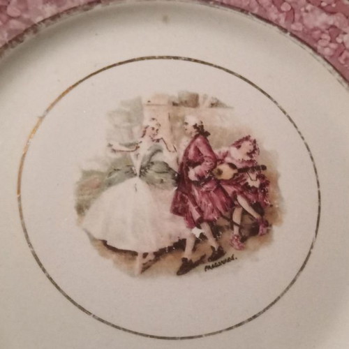 Set of 4 decorative porcelain plates Greek made new