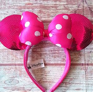 ΓΝΗΣΙΑ ΣΤΕΚΑ ΜΑΛΛΙΩΝ Minnie Mouse  Ears Pink Bow Exclusive Disney Parks Headband