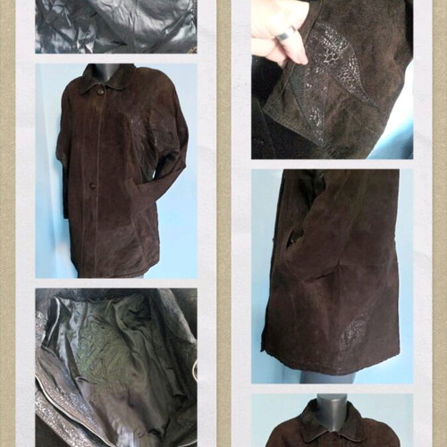 Natural suede / Vintage / Patchwork parka type coat