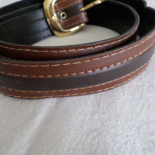 Women's leather belts set like new, brown, pack of 3