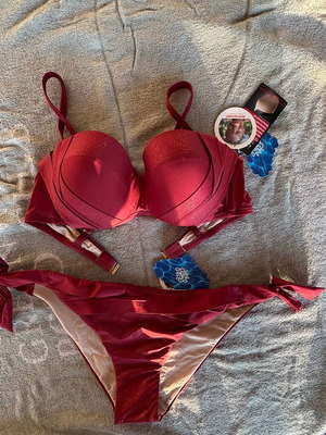 Luna σετ μαγιό strapless καινούριο, μεγέθη 75C και 85C με Large ή XLarge σλιπ