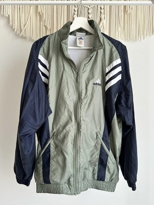 Adidas φούτερ retro vintage σαν καινούργιο, μέγεθος 12/14, πράσινο με ναυτικό μπλε