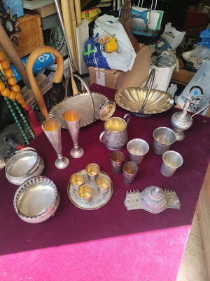 Συλλογή ασημένιων ρωσικών τσαρικών σκευών σαν καινούργια