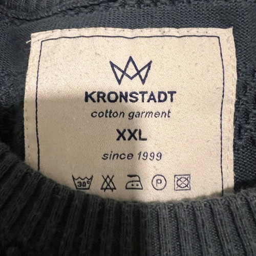 Kronstadt shirt used 100% cotton size XXL gray blue