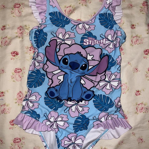 Μαγιό Stitch Disney σαν καινούργιο, μέγεθος για 8 ετών, μπλε και μωβ