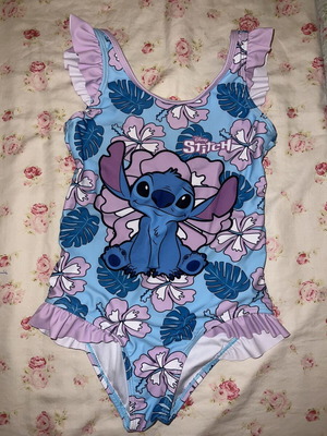 Μαγιό Stitch Disney σαν καινούργιο, μέγεθος για 8 ετών, μπλε και μωβ