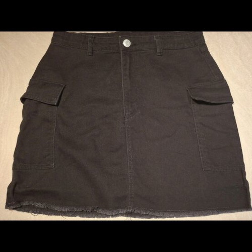 Cargo skirt, black, size S