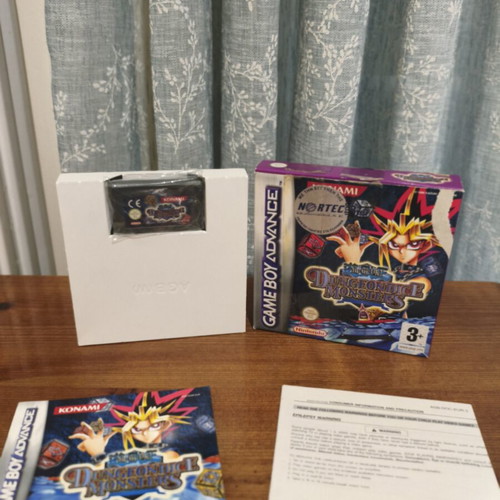 Yu-Gi-Oh! Dungeon Dice Monsters game for Game Boy Advance, original box and manuals