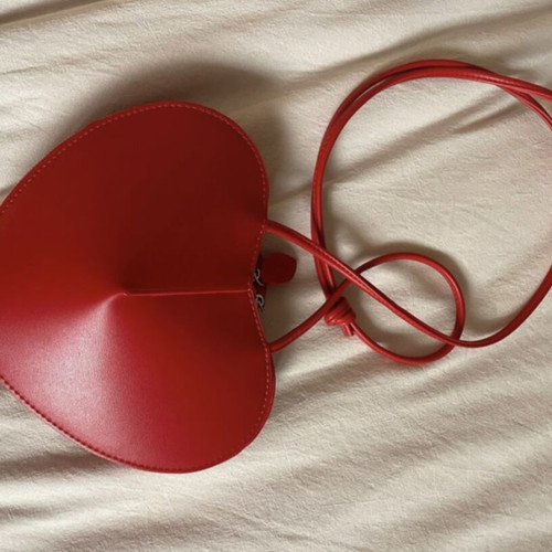 Alaia heart bag used, crossbody, red