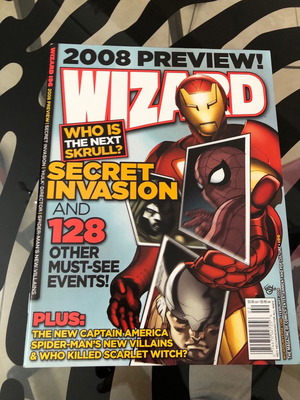 Wizard Magazine 196 καινούργιο με εξώφυλλο Iron Man και Spider-Man