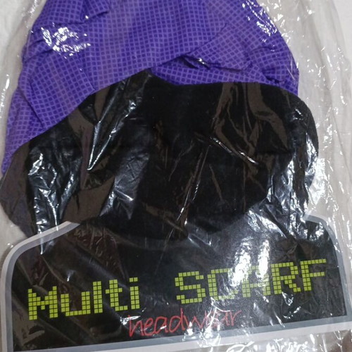 Multi scarf Polo new, purple, polyester