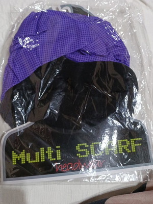 Multi scarf Polo new, purple, polyester