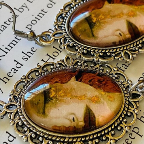 Gustav Klimt The Golden Tears Handmade Earrings Stainless Steel