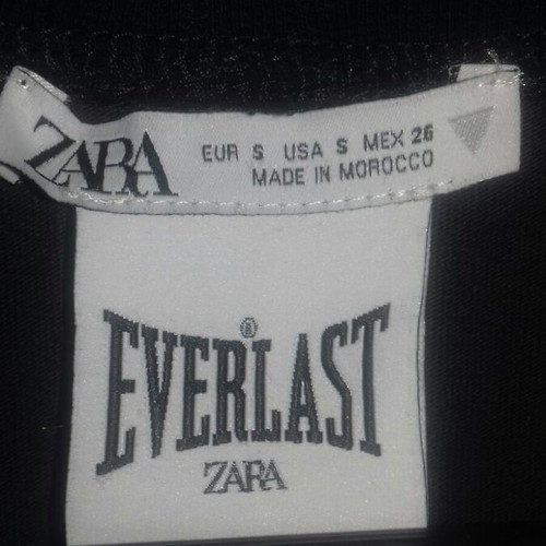 Zara Everlast T-shirt like new, size S, black and yellow