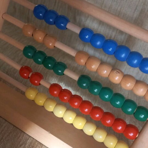 Wooden children's abacus like new with minor defect