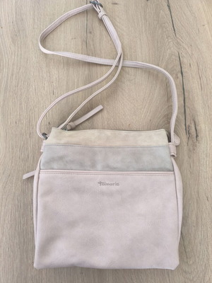 Tamaris shoulder bag new, pink leather messenger style