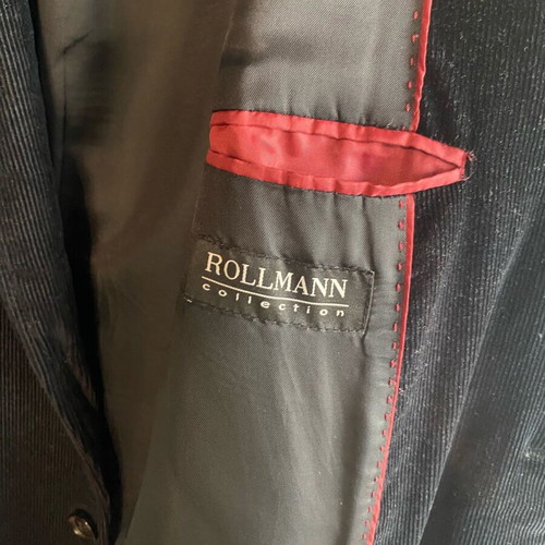 Rollmann corduroy jacket used, size 52, black