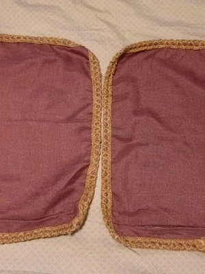 Set of 2 used pillowcases 45x45cm double-sided