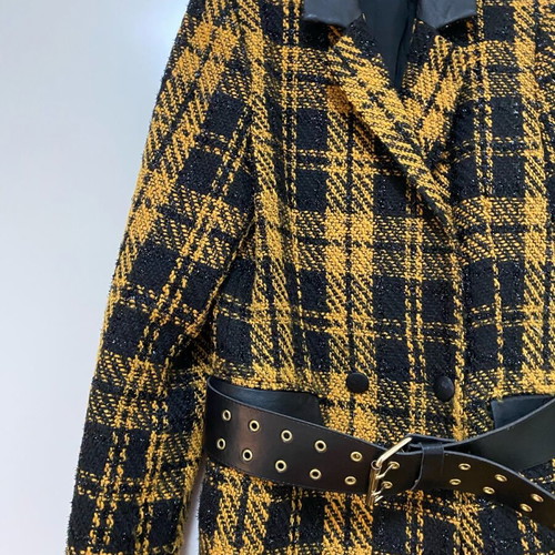 Access coat and skirt set like new, black and yellow