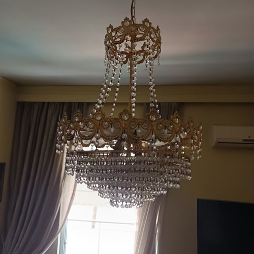 Chandelier set like new, large 1.10m and small 83cm