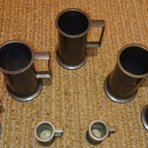 Pewter Measuring Mugs Like New