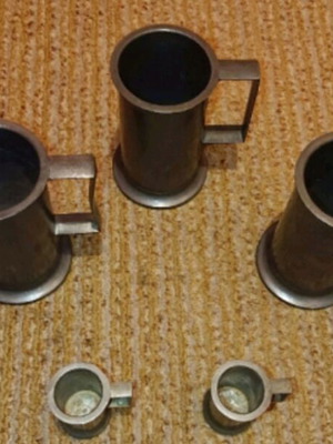 Pewter Measuring Mugs Like New