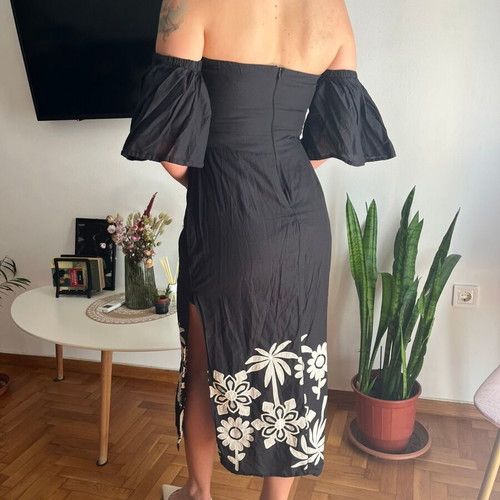 Off Shoulder Summer Dress Be You like new, 100% cotton, black, size M