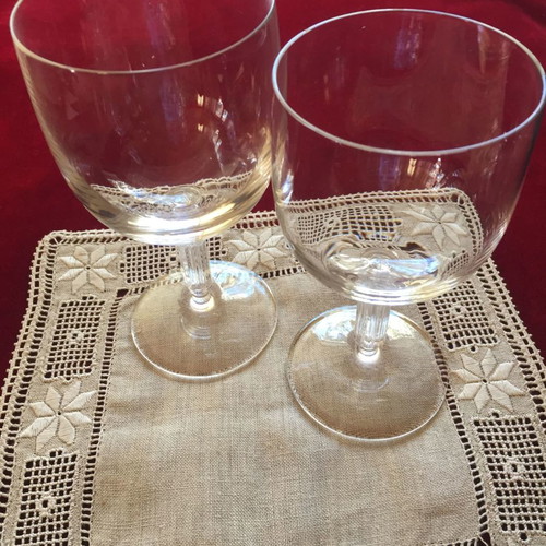 Paloma Picasso crystal glasses used, set of 8 pieces