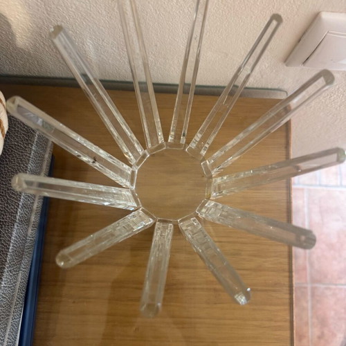 Two decorative crystal candlesticks like new