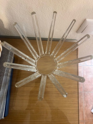 Two decorative crystal candlesticks like new