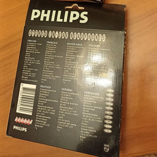 Philips Retro Vintage 80s 90s Ear Bud Headphones New