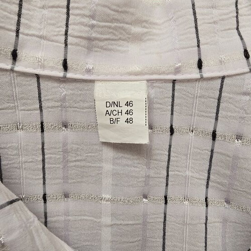 Men's Shirt with Short Sleeves and Zipper Like New, White