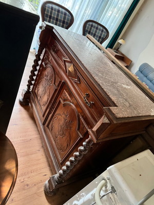 Antique wooden buffet used