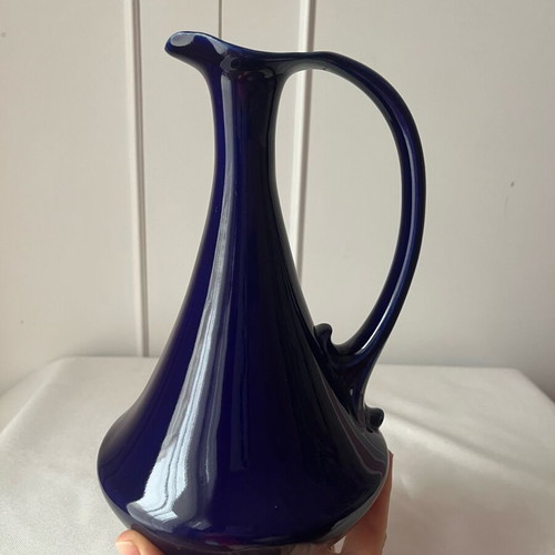 Vintage Γαλλική Κανάτα Μπλε Κοβάλτιο 23cm σαν καινούργια